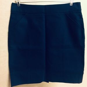 NWT J CREW Navy Pencil Skirt 10P